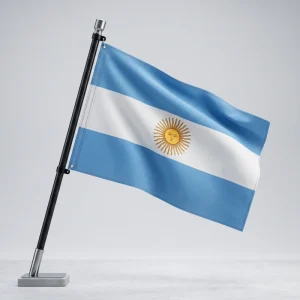 Bandera Cívica de Flameo con Asta Liviana de Fibra